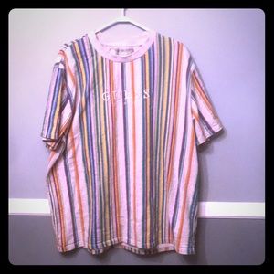 Multiple colour striped guess shirt
